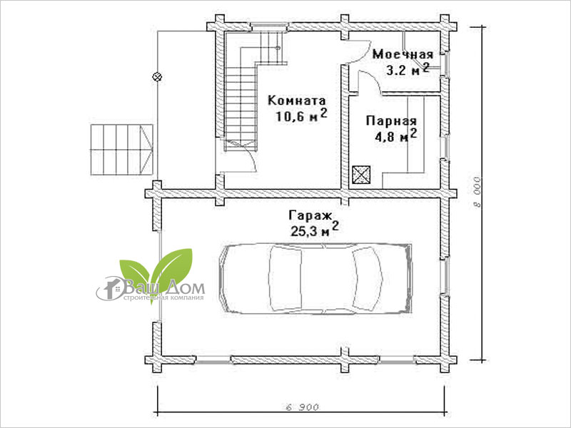 Проект бани Б-18 Проект бани Б-18