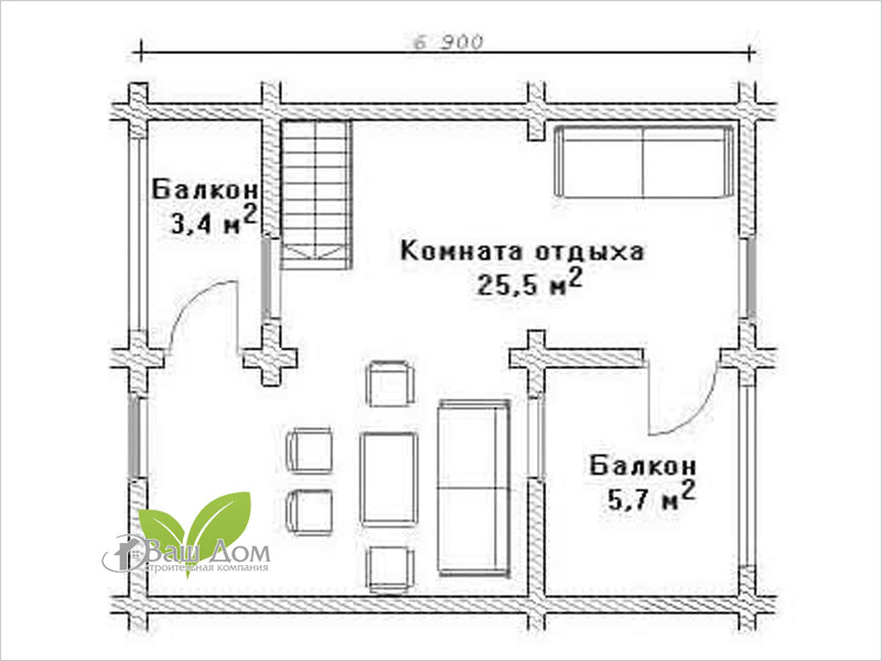 Проект бани Б-18 Проект бани Б-18