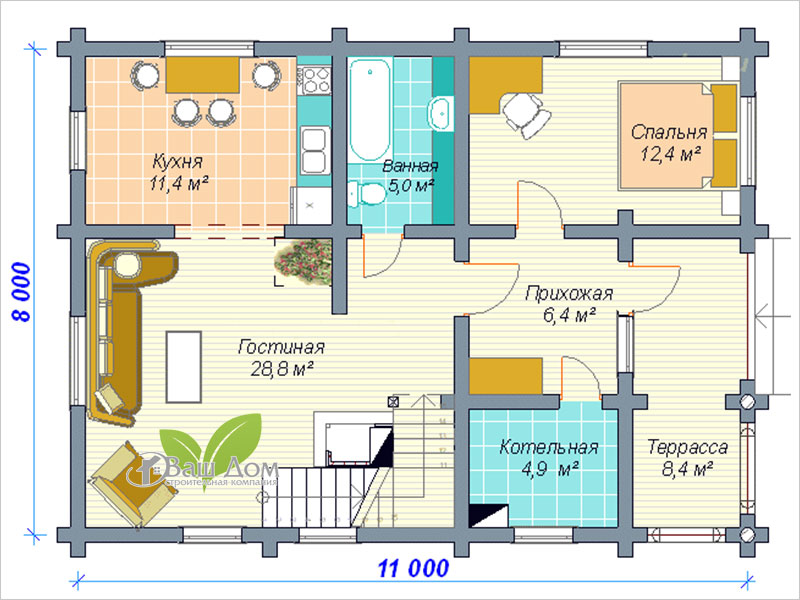 Проект дома Д-107 1 Проект дома Д-107 1
