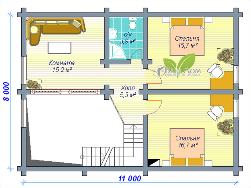Проект дома Д-107 2 Проект дома Д-107 2